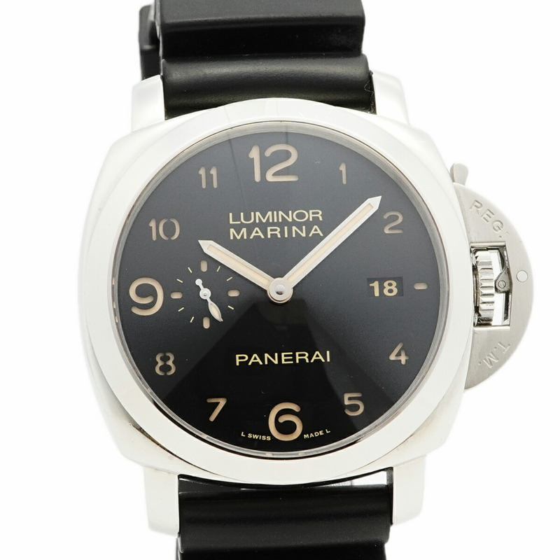 沛納海 Luminor 1950 3 日動力保存 PAM00359 黑色錶盤男士腕錶-0