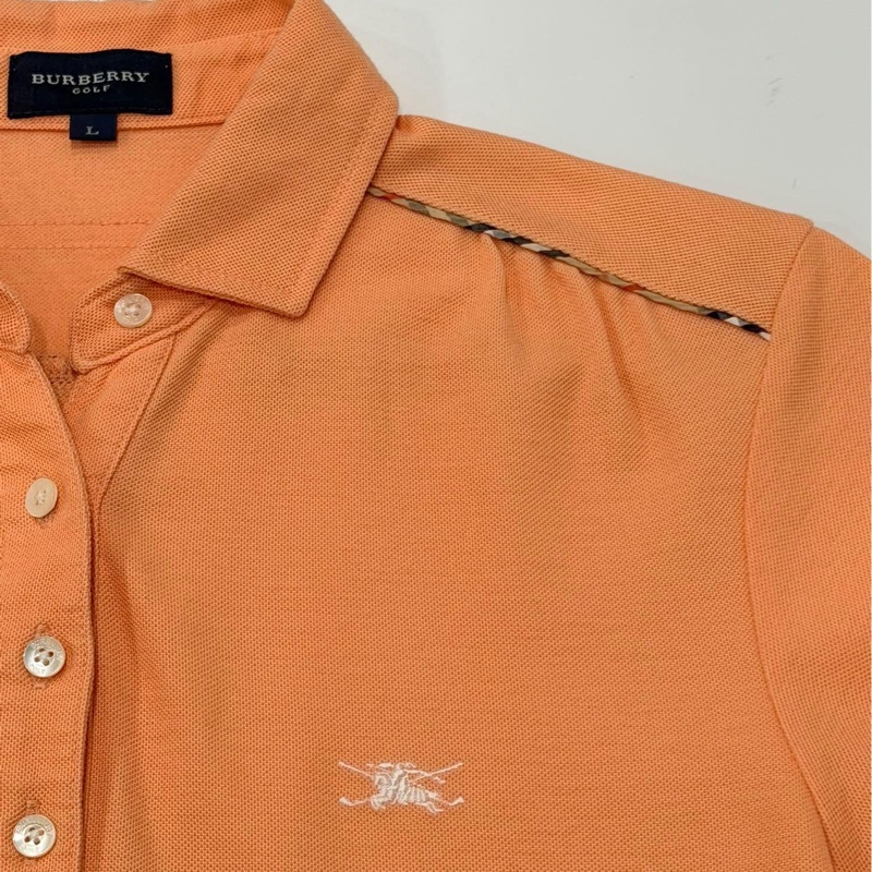 BURBERRY GOLF 經典格紋滾邊戰馬POLO衫-4