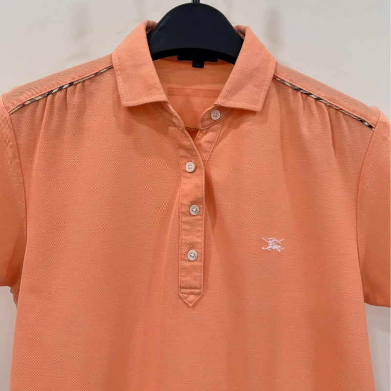 BURBERRY GOLF 經典格紋滾邊戰馬POLO衫-6