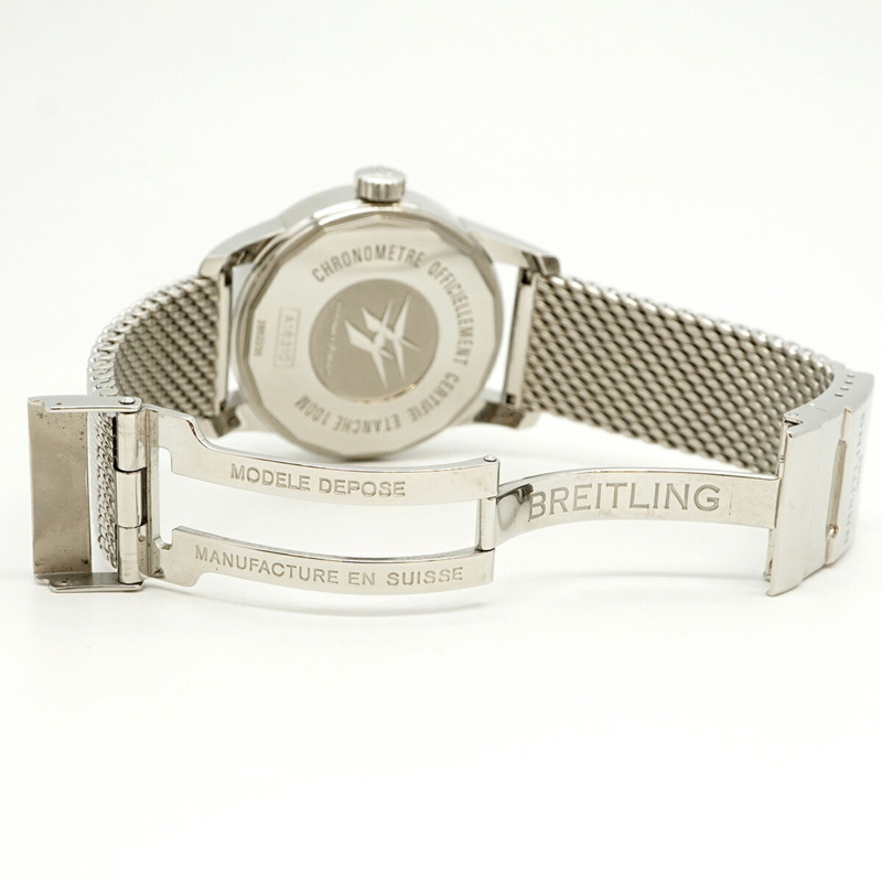 百年靈 Transocean A16310 白色錶盤男士腕錶-3