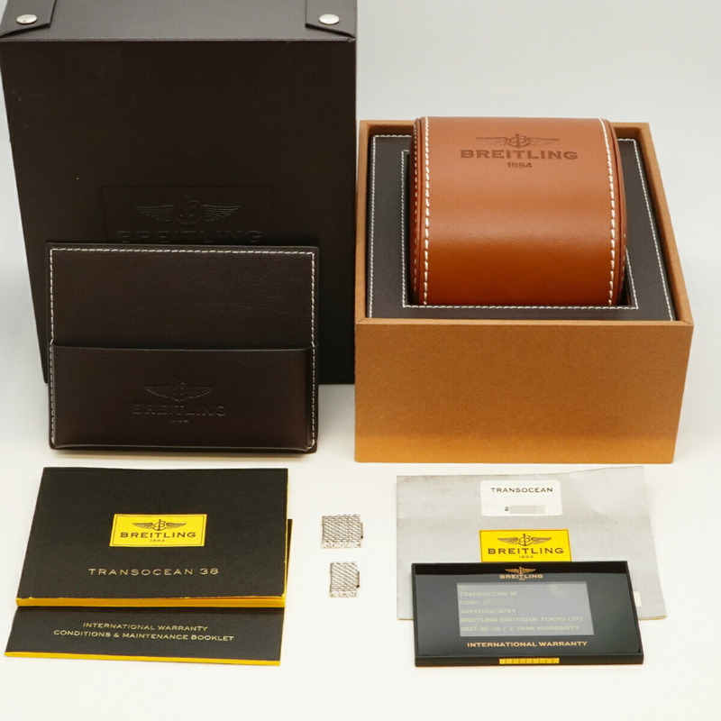 百年靈 Transocean A16310 白色錶盤男士腕錶-9