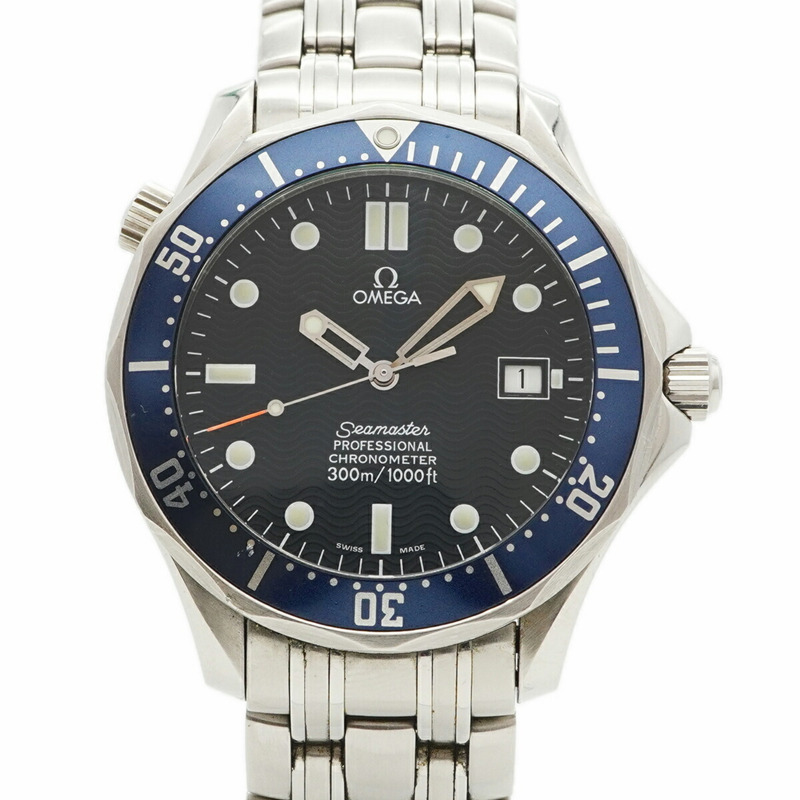 歐米茄海馬系列 2531.80 海軍藍錶盤男士腕錶-0