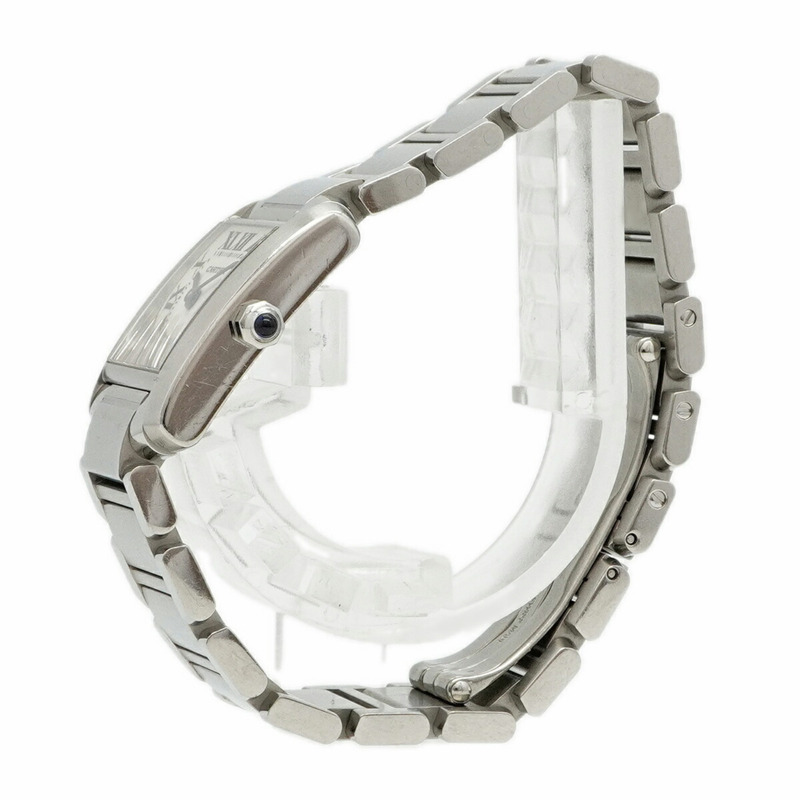 卡地亞 Tank Française SM W51008Q3 象牙色錶盤女士腕錶-1