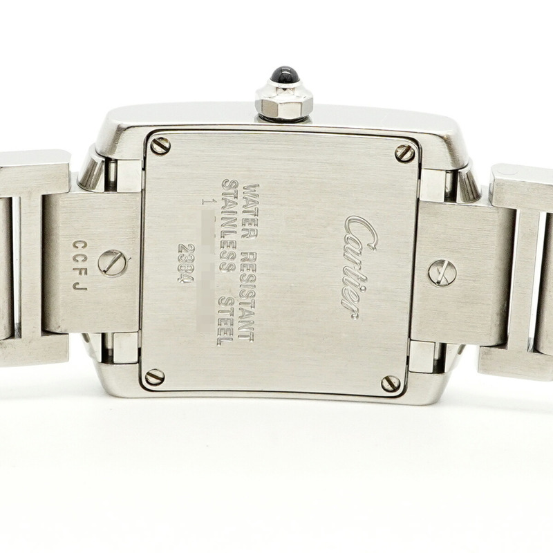 卡地亞 Tank Française SM W51008Q3 象牙色錶盤女士腕錶-4