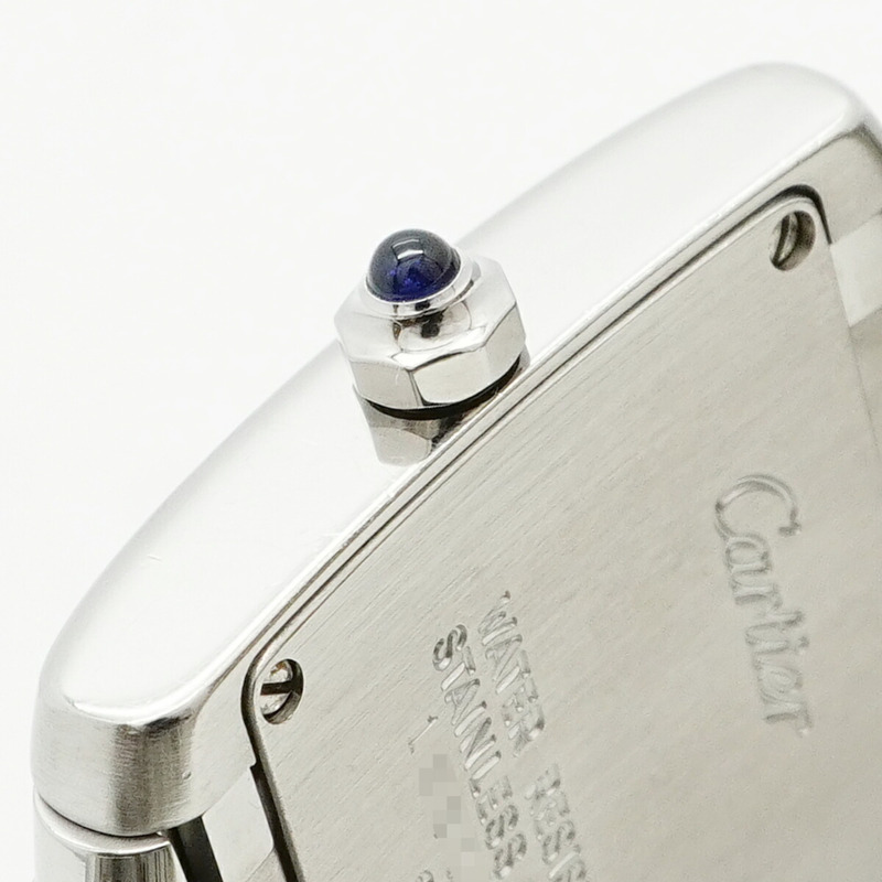 卡地亞 Tank Française SM W51008Q3 象牙色錶盤女士腕錶-9