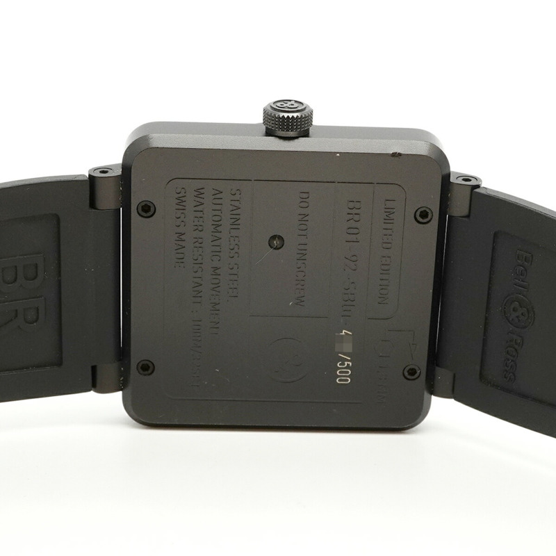 Bell & Ross Aviation BR01-92-SBlu 黑色錶盤男士腕錶-4