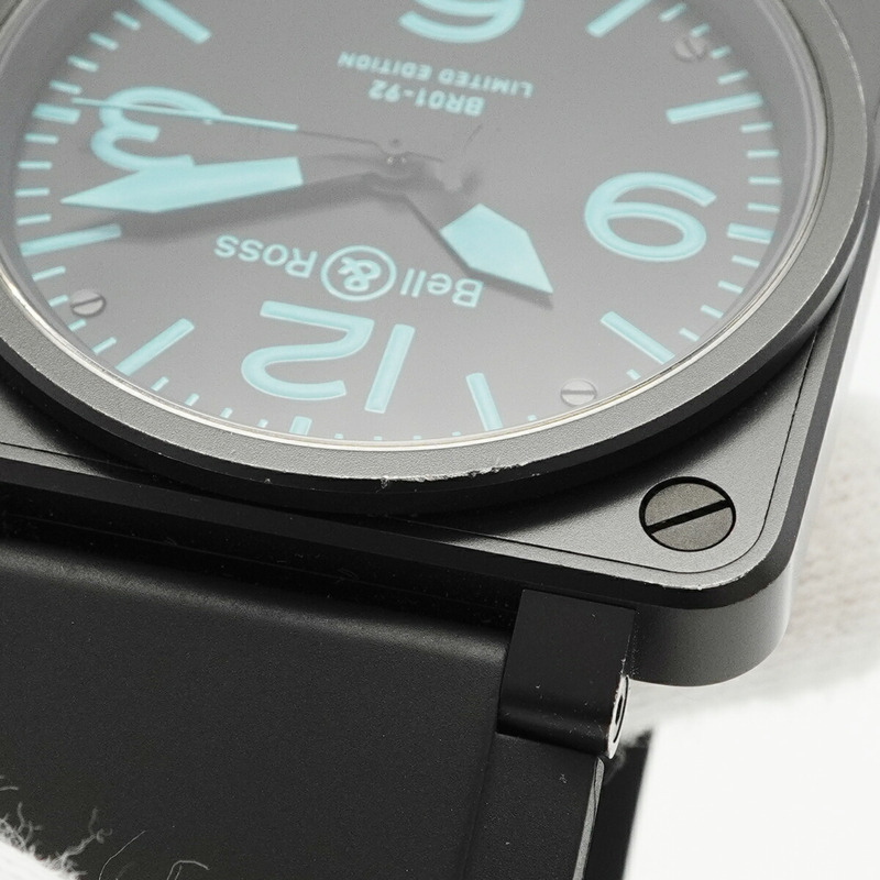 Bell & Ross Aviation BR01-92-SBlu 黑色錶盤男士腕錶-5