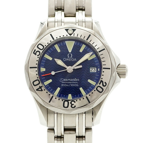 歐米茄海馬系列 2283.80 藍色錶盤小姐腕錶