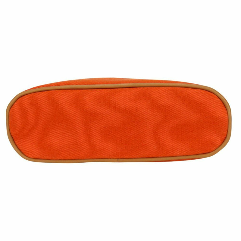 愛馬仕 Bolide 迷你手拿包,棉帆布包,皮革,橙色(Feu),女士款-3