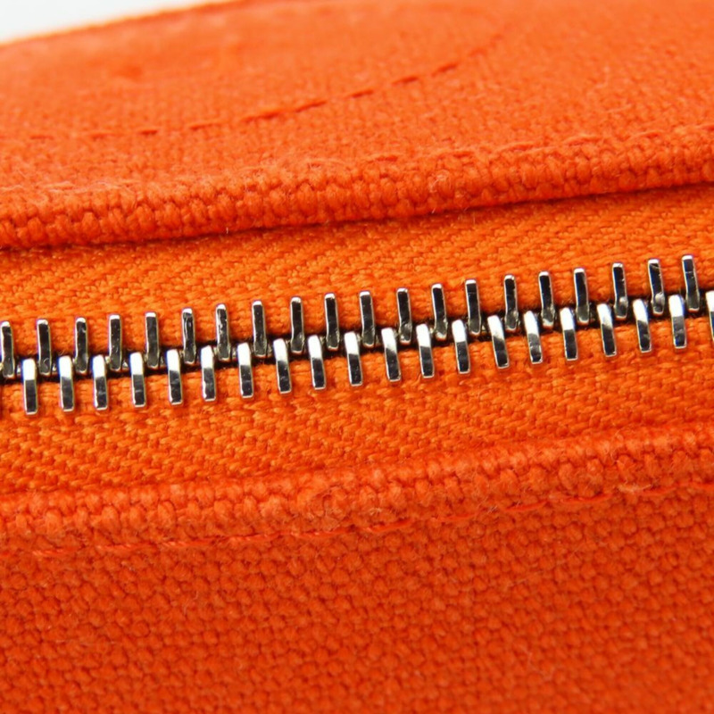 愛馬仕 Bolide 迷你手拿包,棉帆布包,皮革,橙色(Feu),女士款-9