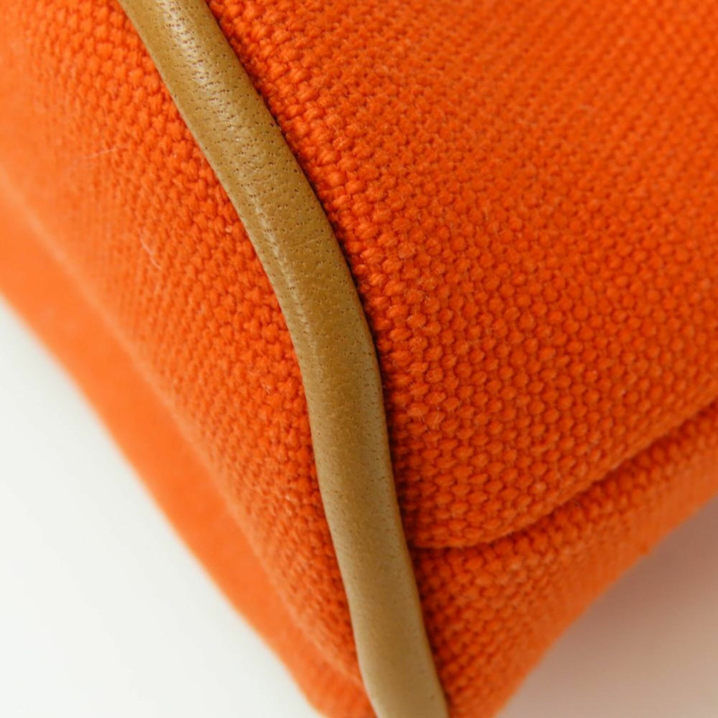 愛馬仕 Bolide 迷你手拿包,棉帆布包,皮革,橙色(Feu),女士款-10