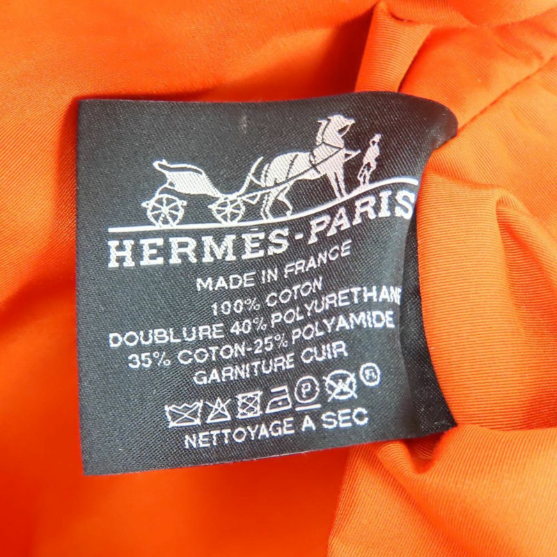 愛馬仕 Bolide 迷你手拿包,棉帆布包,皮革,橙色(Feu),女士款-12