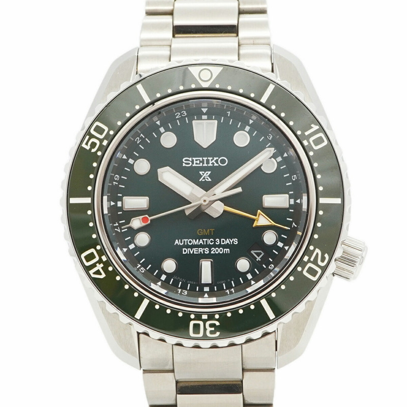 精工 Prospex SBEJ009 6R54-00D0 綠色錶盤男士腕錶-0