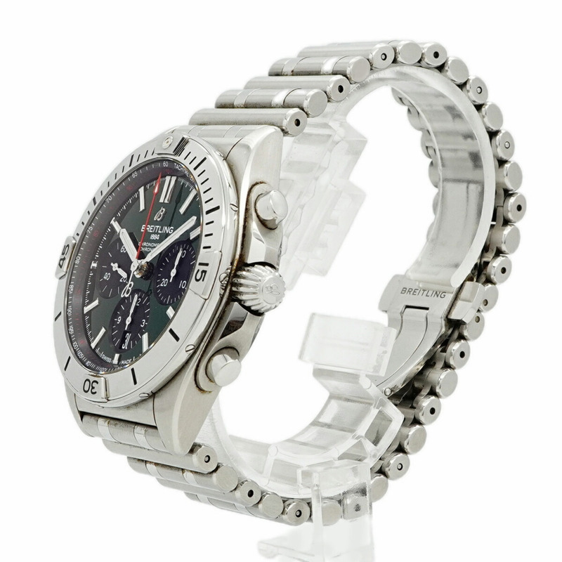 百年靈 Chronomat AB0134 綠色錶盤男士腕錶-1