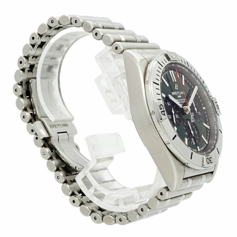 百年靈 Chronomat AB0134 綠色錶盤男士腕錶-2