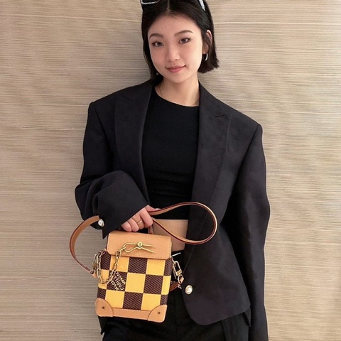 Louis Vuitton Nano Steamer 發財黃郵差包15*7*18  99新配件塵袋