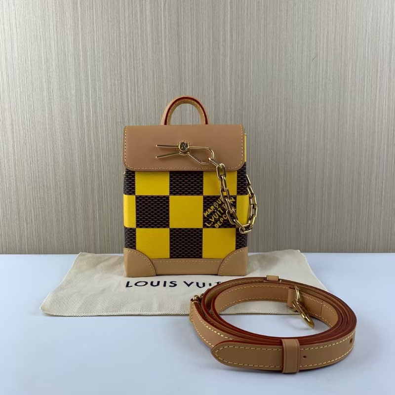 Louis Vuitton Nano Steamer 發財黃郵差包15*7*18 99新配件塵袋-1