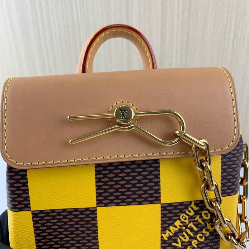 Louis Vuitton Nano Steamer 發財黃郵差包15*7*18 99新配件塵袋-2
