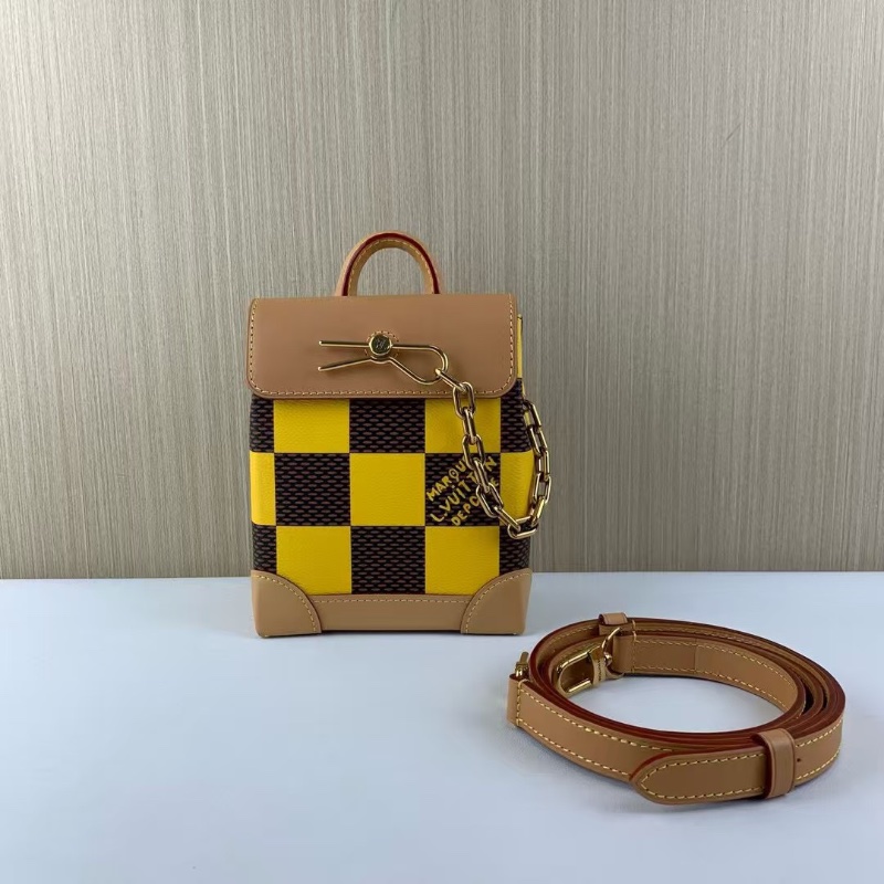 Louis Vuitton Nano Steamer 發財黃郵差包15*7*18 99新配件塵袋-7