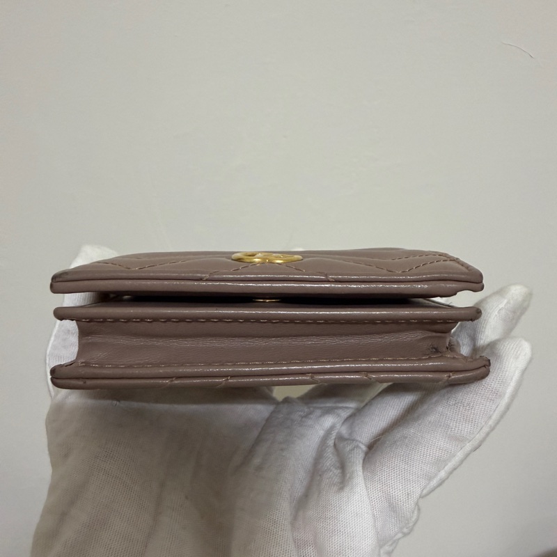 GUCCI 466492 Marmont 藕色雙G零錢袋短夾-4