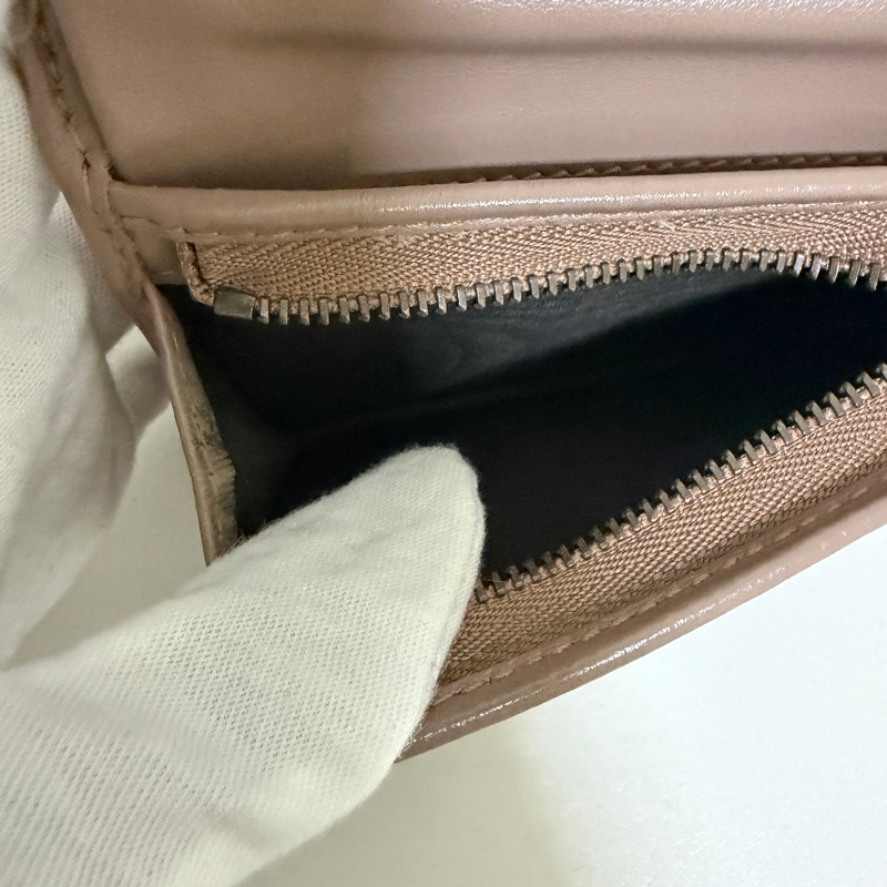 GUCCI 466492 Marmont 藕色雙G零錢袋短夾-8