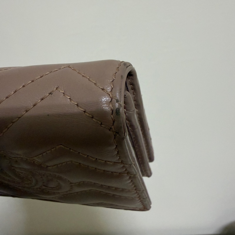 GUCCI 466492 Marmont 藕色雙G零錢袋短夾-14