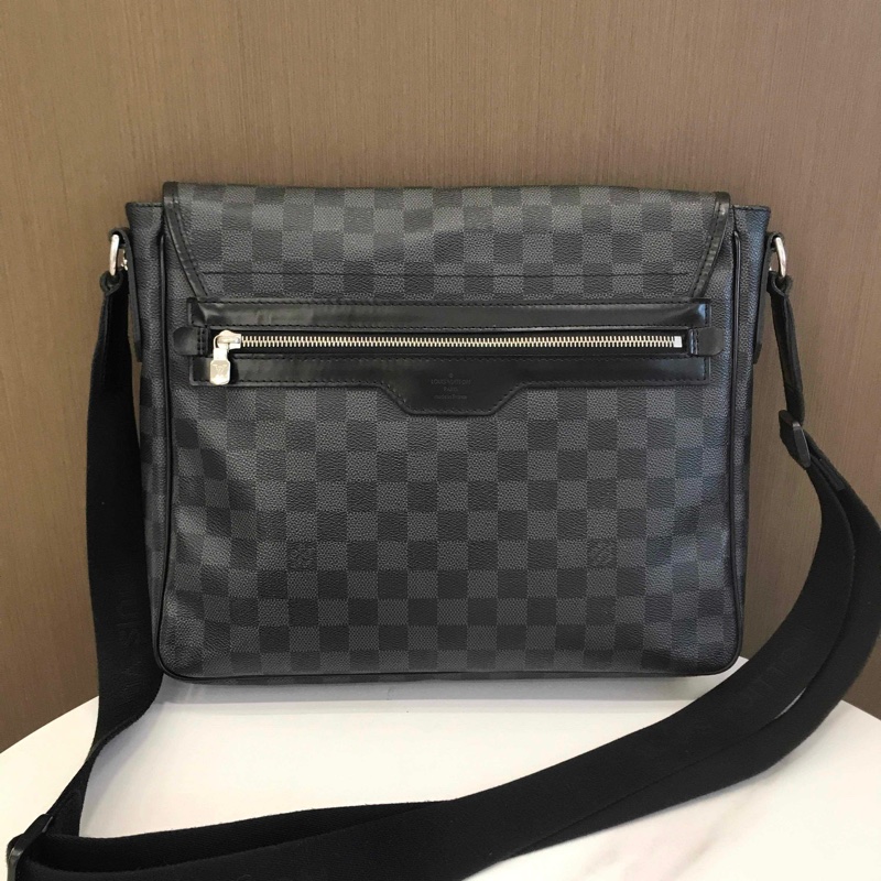 lv路易威登/Louis Vuitton 男士斜挎 郵差 黑棋盤 好成色 尺寸:長33cm-1