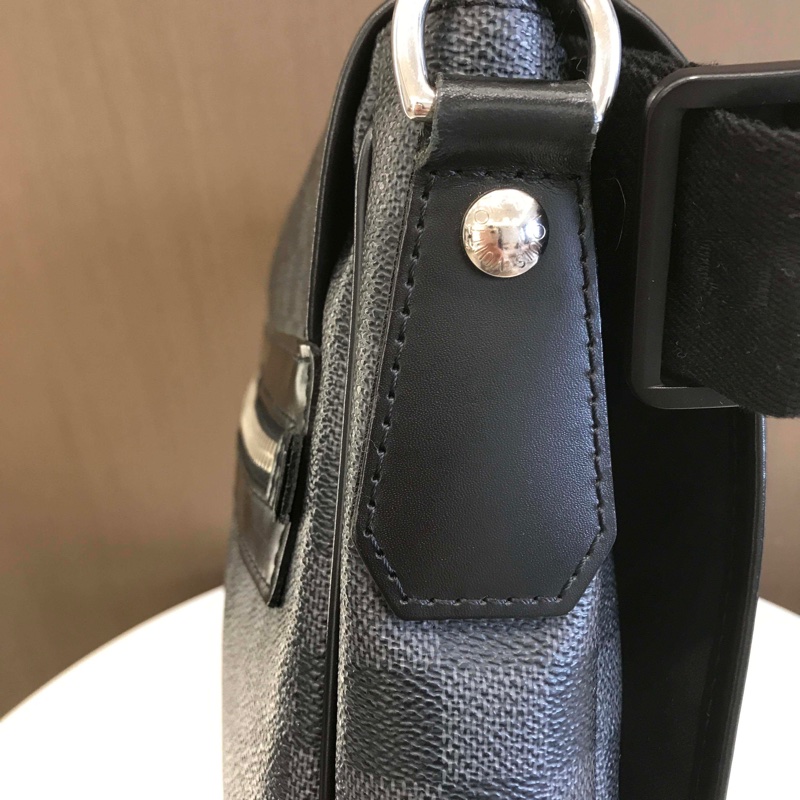 lv路易威登/Louis Vuitton 男士斜挎 郵差 黑棋盤 好成色 尺寸:長33cm-3