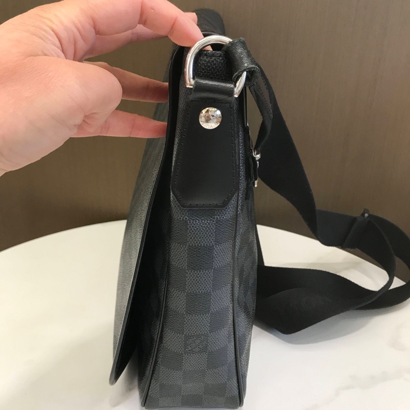 lv路易威登/Louis Vuitton 男士斜挎 郵差 黑棋盤 好成色 尺寸:長33cm-6