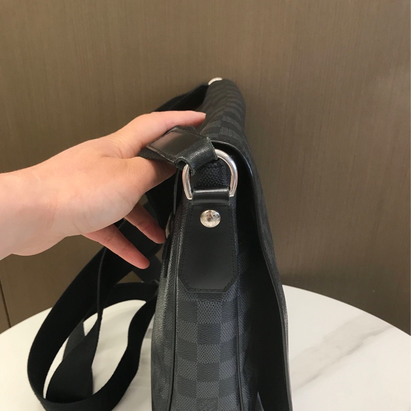 lv路易威登/Louis Vuitton 男士斜挎 郵差 黑棋盤 好成色 尺寸:長33cm-7