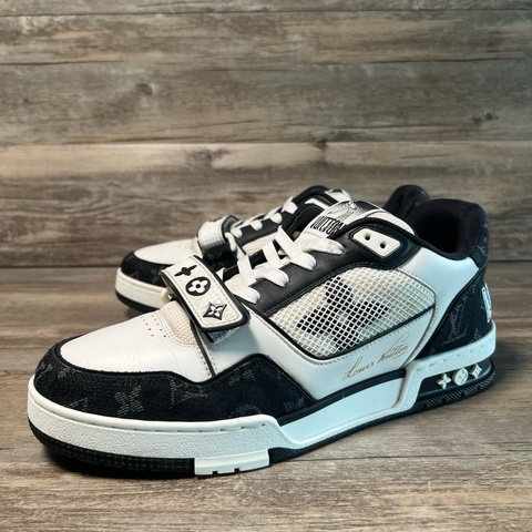 LOUIS VUITTON Trainer 黑白牛仔 魔術貼 熊貓 41碼