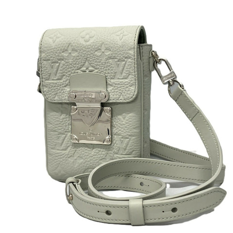 路易威登 (LOUIS VUITTON) Monogram S-Lock 直式穿戴式皮夾 M82568 肩包 皮革 薄荷綠 男士