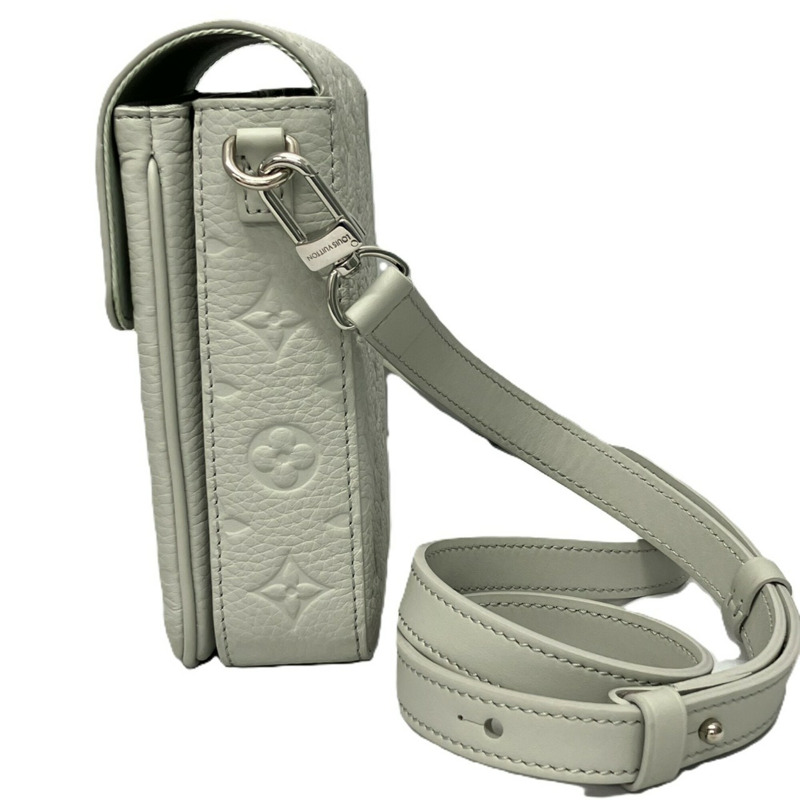 路易威登 (LOUIS VUITTON) Monogram S-Lock 直式穿戴式皮夾 M82568 肩包 皮革 薄荷綠 男士-2