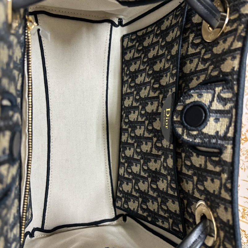 Dior 2026新款小型托特包（藍色 Dior Oblique 緹花）-5