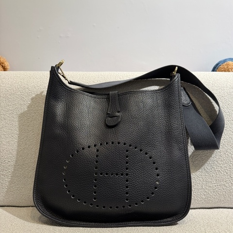 Hermès愛馬仕 老愛馬仕方框H刻 深藍近黑