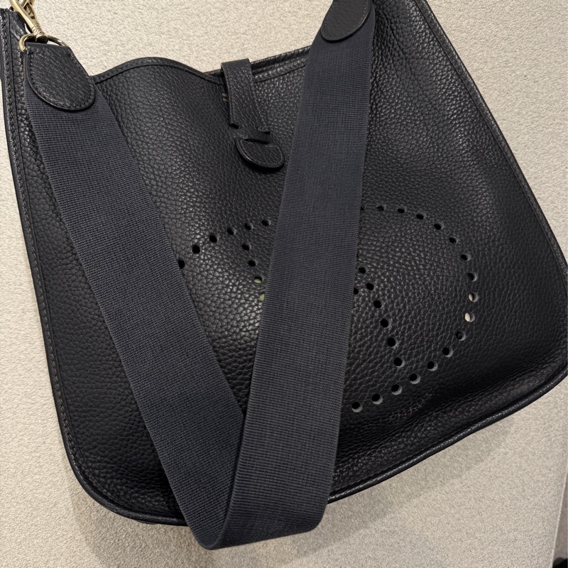 Hermès愛馬仕 老愛馬仕方框H刻 深藍近黑-3