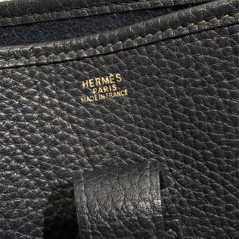 Hermès愛馬仕 老愛馬仕方框H刻 深藍近黑-5