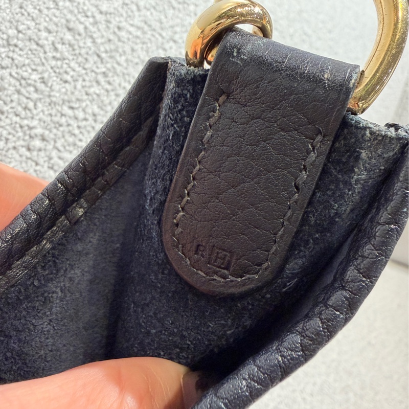 Hermès愛馬仕 老愛馬仕方框H刻 深藍近黑-10