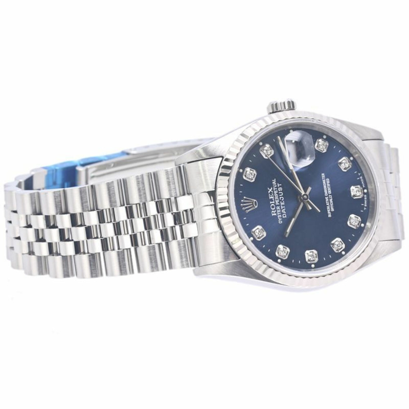 勞力士 Datejust 10P 鑲鑽 16234G 男士腕錶 18K 白金 x 不鏽鋼 40300-6