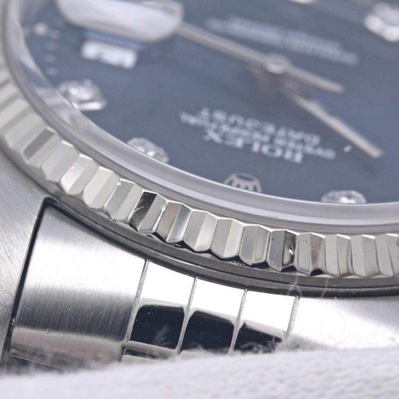 勞力士 Datejust 10P 鑲鑽 16234G 男士腕錶 18K 白金 x 不鏽鋼 40300-7