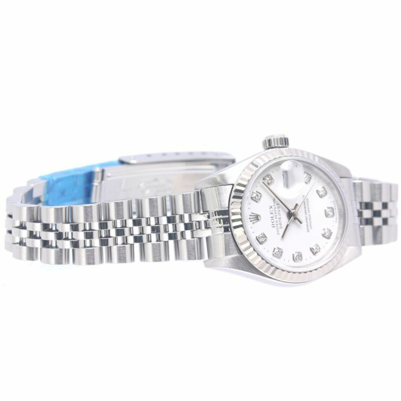 勞力士 Datejust 10P 鑲鑽 79174G 女士腕錶 18K 白金 x 不鏽鋼 40302-6