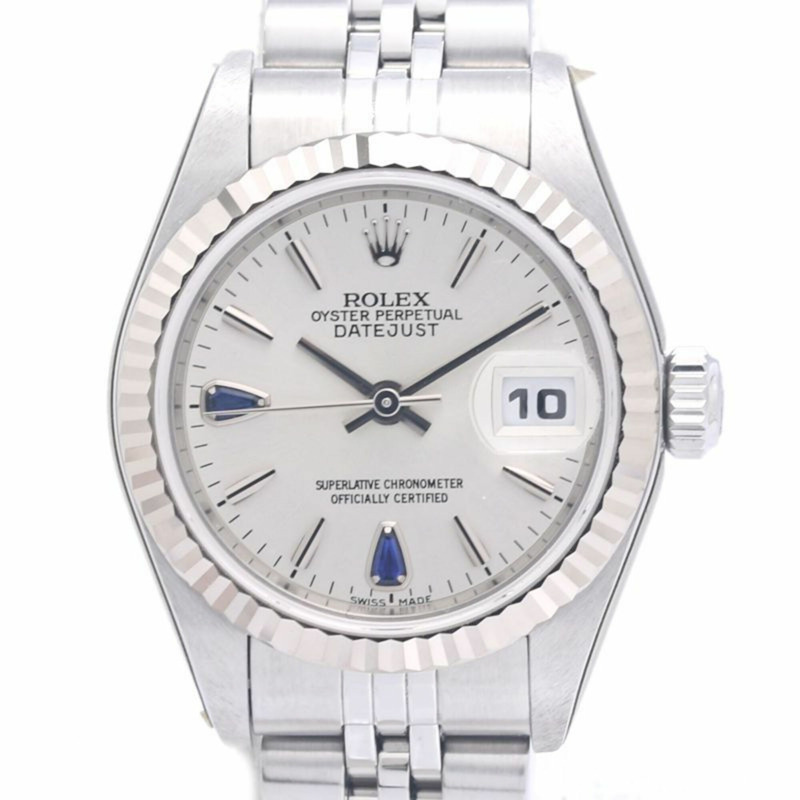 勞力士 Datejust Sapphire 2P 79174 女士腕錶 18K 白金 x 不鏽鋼 40301-0