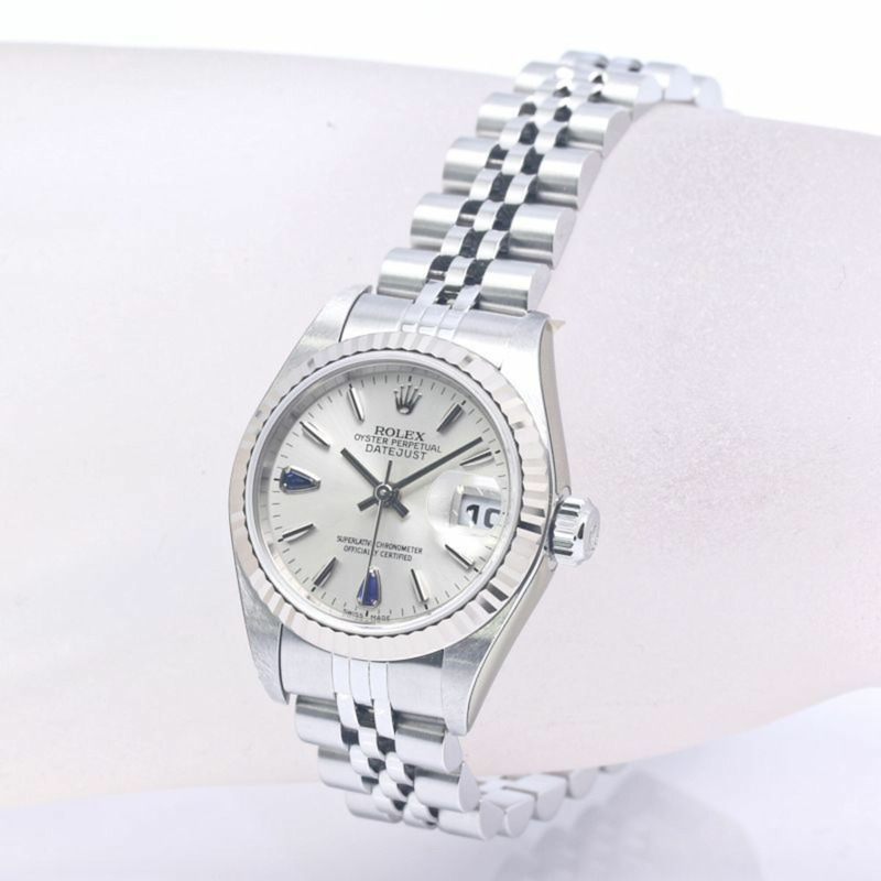 勞力士 Datejust Sapphire 2P 79174 女士腕錶 18K 白金 x 不鏽鋼 40301-2