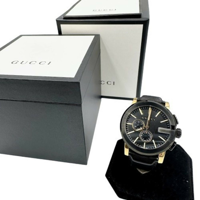 GUCCI 101.2 G-Chrono 石英錶,黑色-11