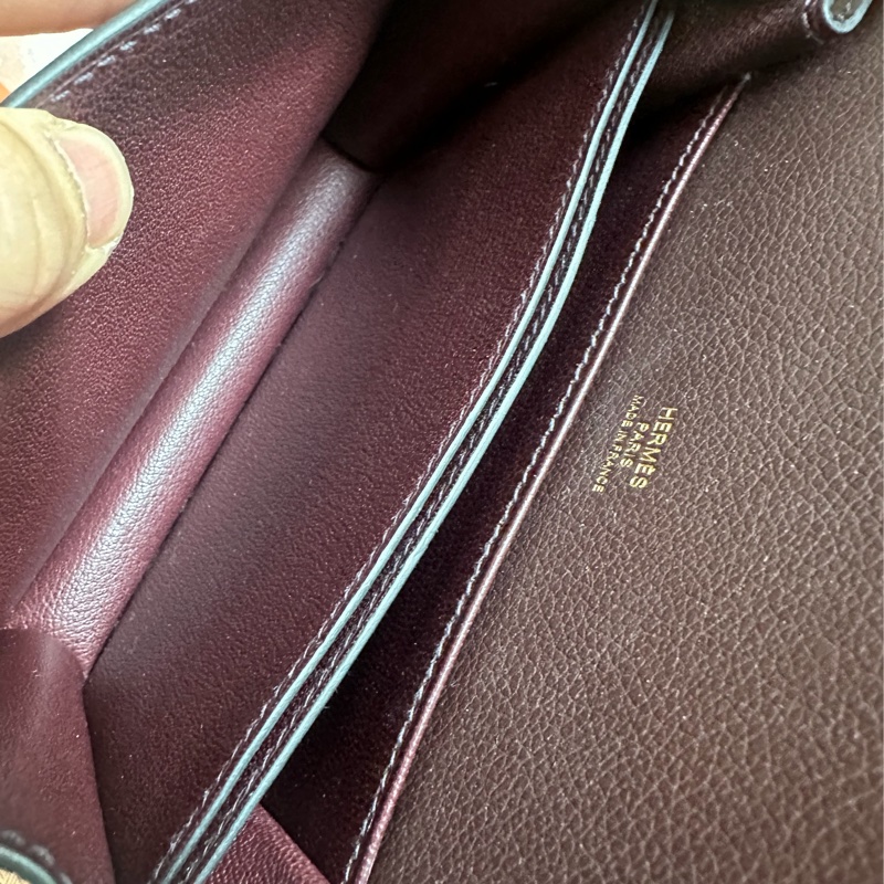 愛馬仕包 豬鼻包 側背包 斜背包 斜挎包 酒紅色玫瑰金扣  有專櫃收據副本 hermes roulis mini bag /crossbody bag rouge sellier evercolor rose gold hardware-28