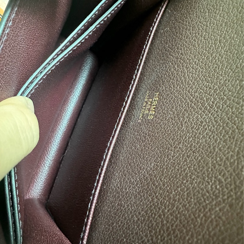 愛馬仕包 豬鼻包 側背包 斜背包 斜挎包 酒紅色玫瑰金扣  有專櫃收據副本 hermes roulis mini bag /crossbody bag rouge sellier evercolor rose gold hardware-29