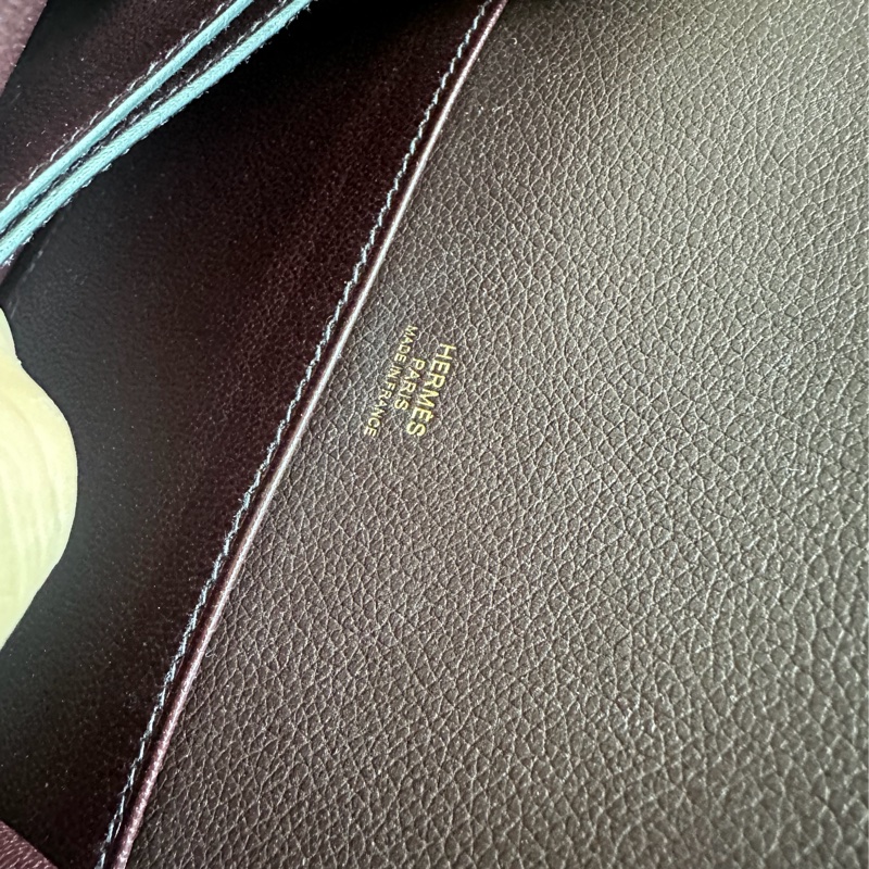 愛馬仕包 豬鼻包 側背包 斜背包 斜挎包 酒紅色玫瑰金扣  有專櫃收據副本 hermes roulis mini bag /crossbody bag rouge sellier evercolor rose gold hardware-31