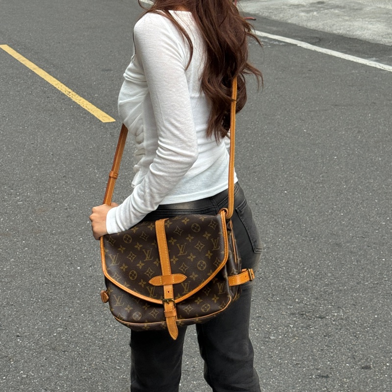 【黃金尺寸📏】 LV 經典老花 雙子星30 斜背包 (專櫃11萬)-1