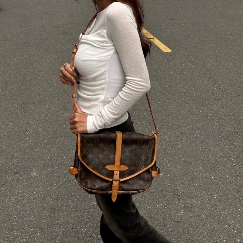 【黃金尺寸📏】 LV 經典老花 雙子星30 斜背包 (專櫃11萬)-2