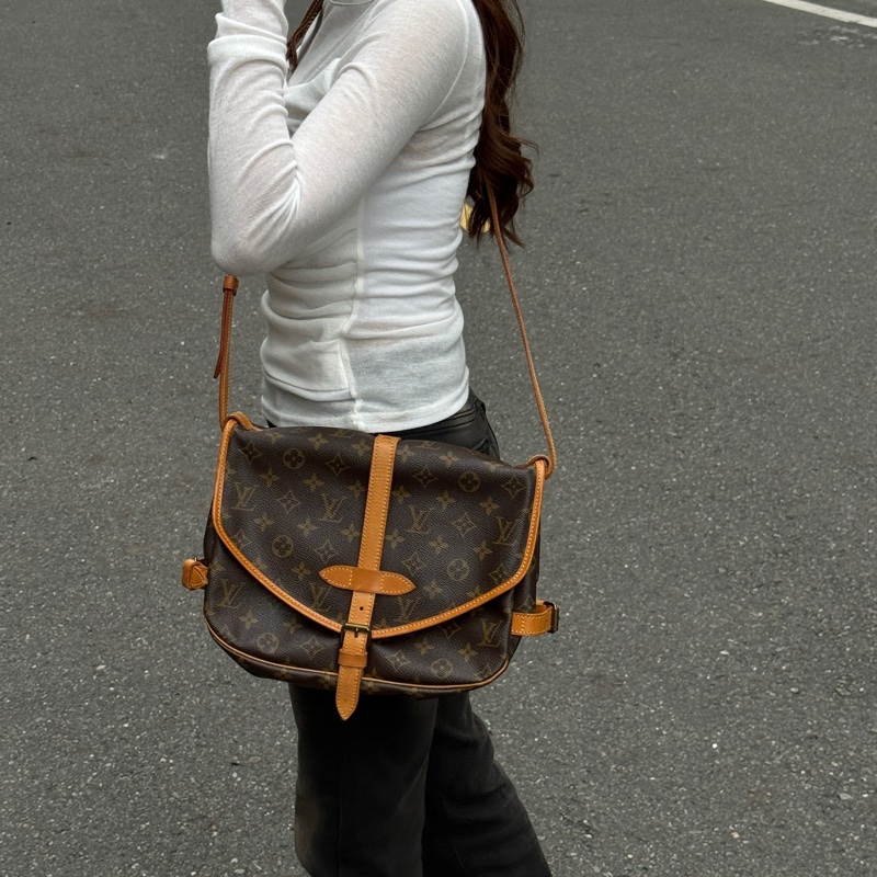 【黃金尺寸📏】 LV 經典老花 雙子星30 斜背包 (專櫃11萬)-5
